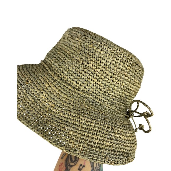 Corriboree Australia Olive Green Raffia Straw Hat Women Packable main image 11